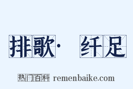 排歌·纤足是什么意思的图片
